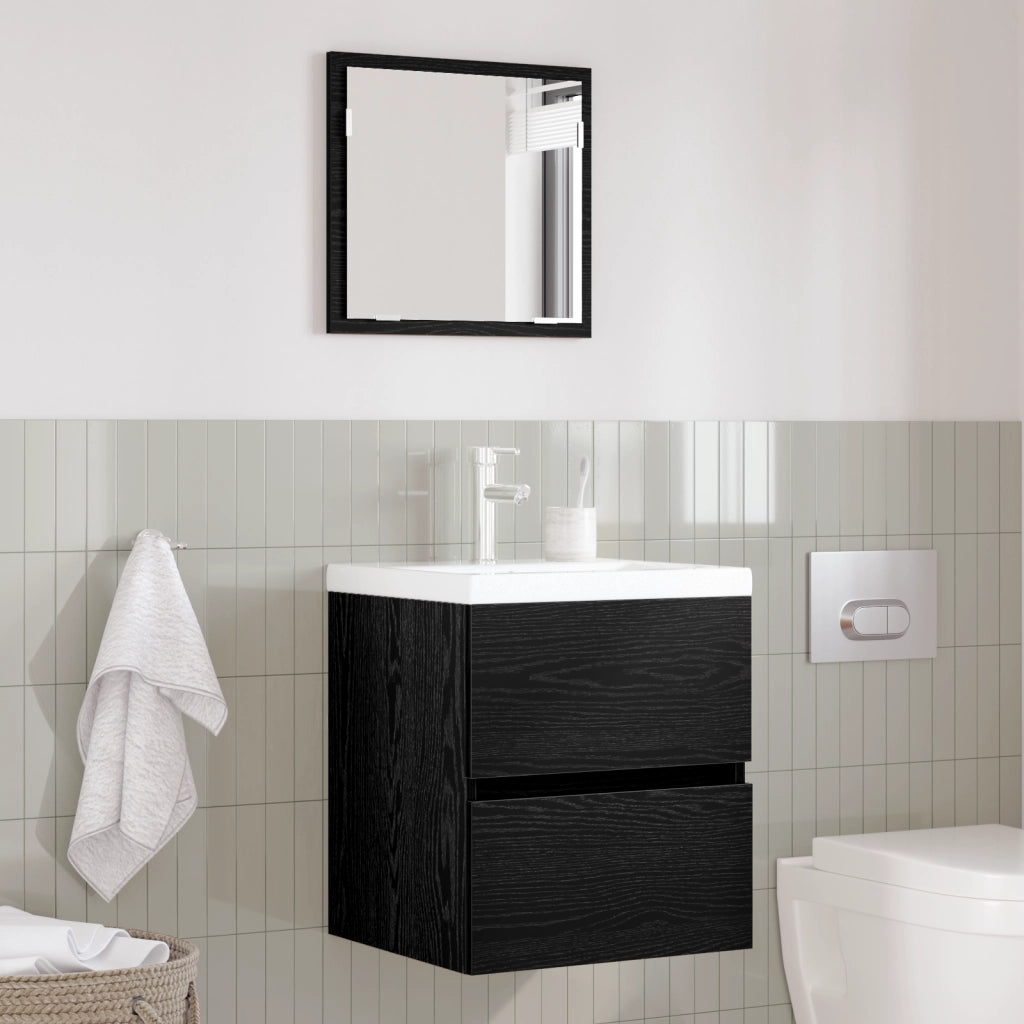 Mobiletto da bagno - Rovere Nero Legno ingegnerizzato Standard