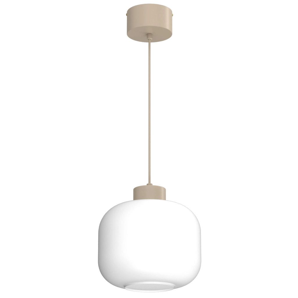 Lampada sospesa Galante 1xE27 beige bianca Luminex