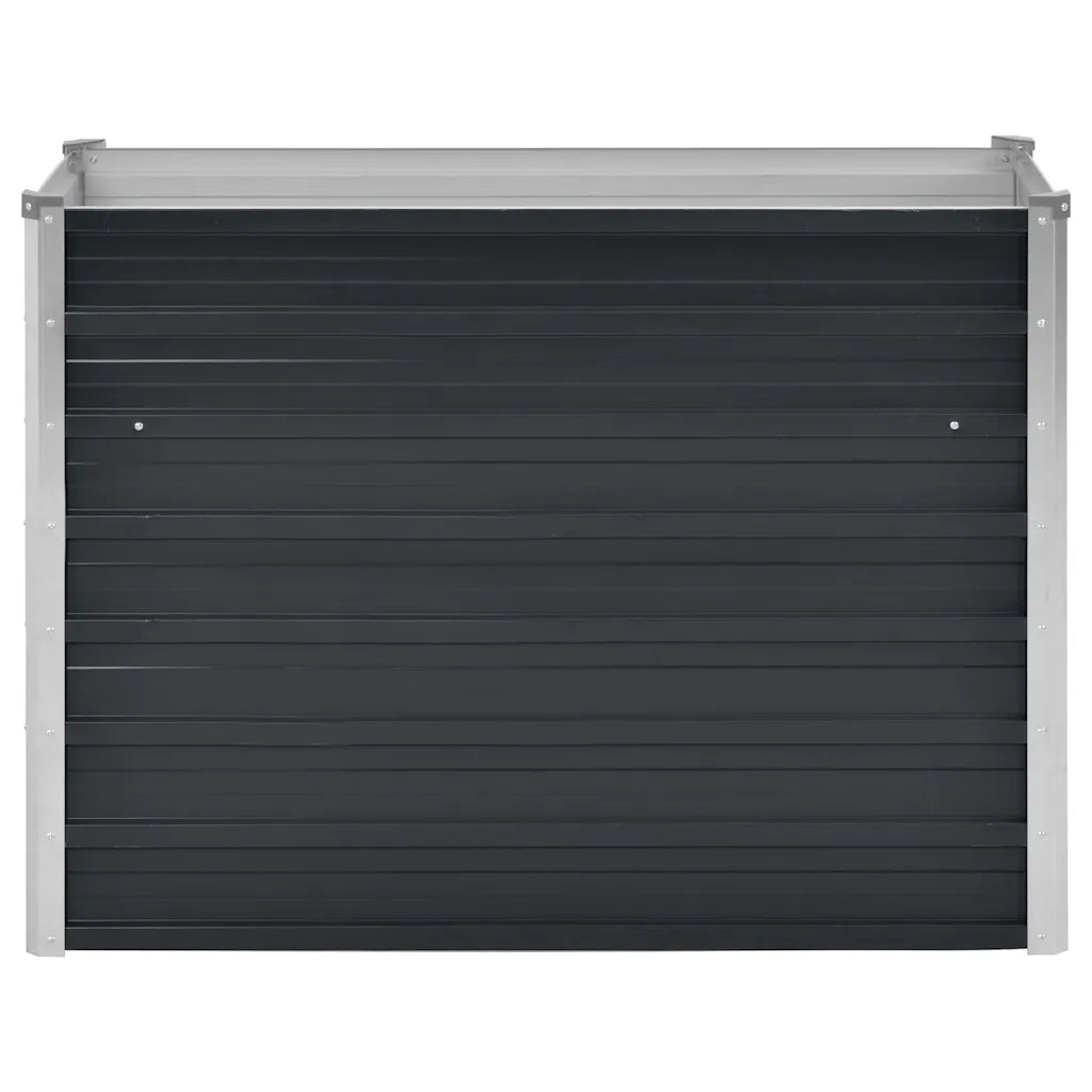 Fioriera per Giardino Antracite 100x40x77 cm in Acciaio Zincato