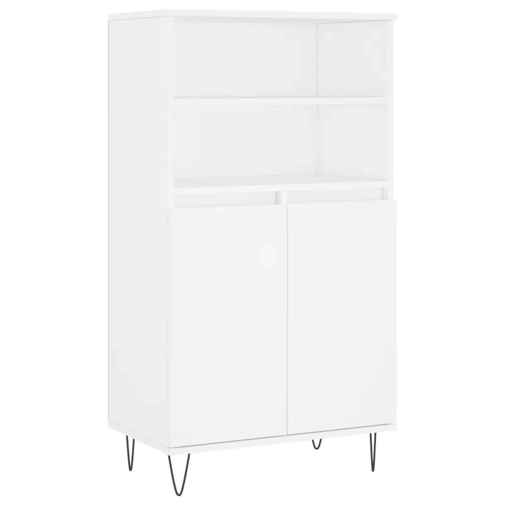 Credenza Alta Bianca 60x36x110 cm in Legno Multistrato 831484