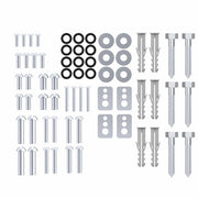 Set di viti VESA - 66 pezzi, ideale per la montatura, beigli per TV, beigli, viti di fissaggio con spolette e anelli, argento.