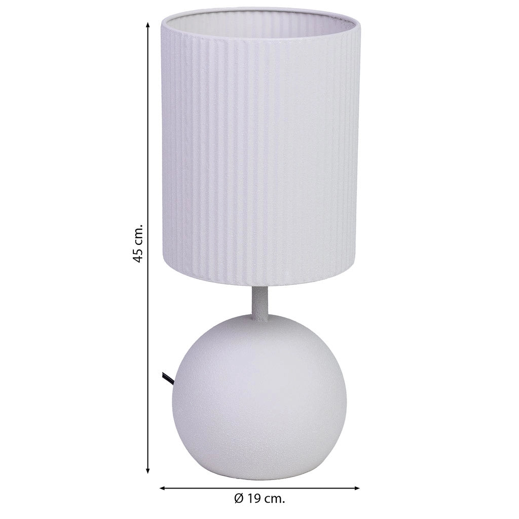 Lampada da tavolo in metallo 19x19x45h cm