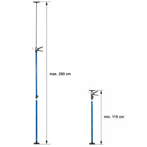 2 x puntelli telescopici aste di supporto traverse a soffitto set 115-290 cm 30 kg 08_0000501
