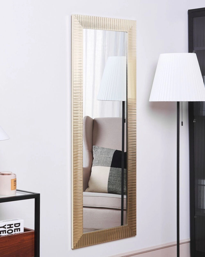 Specchio da parete con cornice dorata 50 x 130 cm con cornice moderno contemporaneo soggiorno ingresso