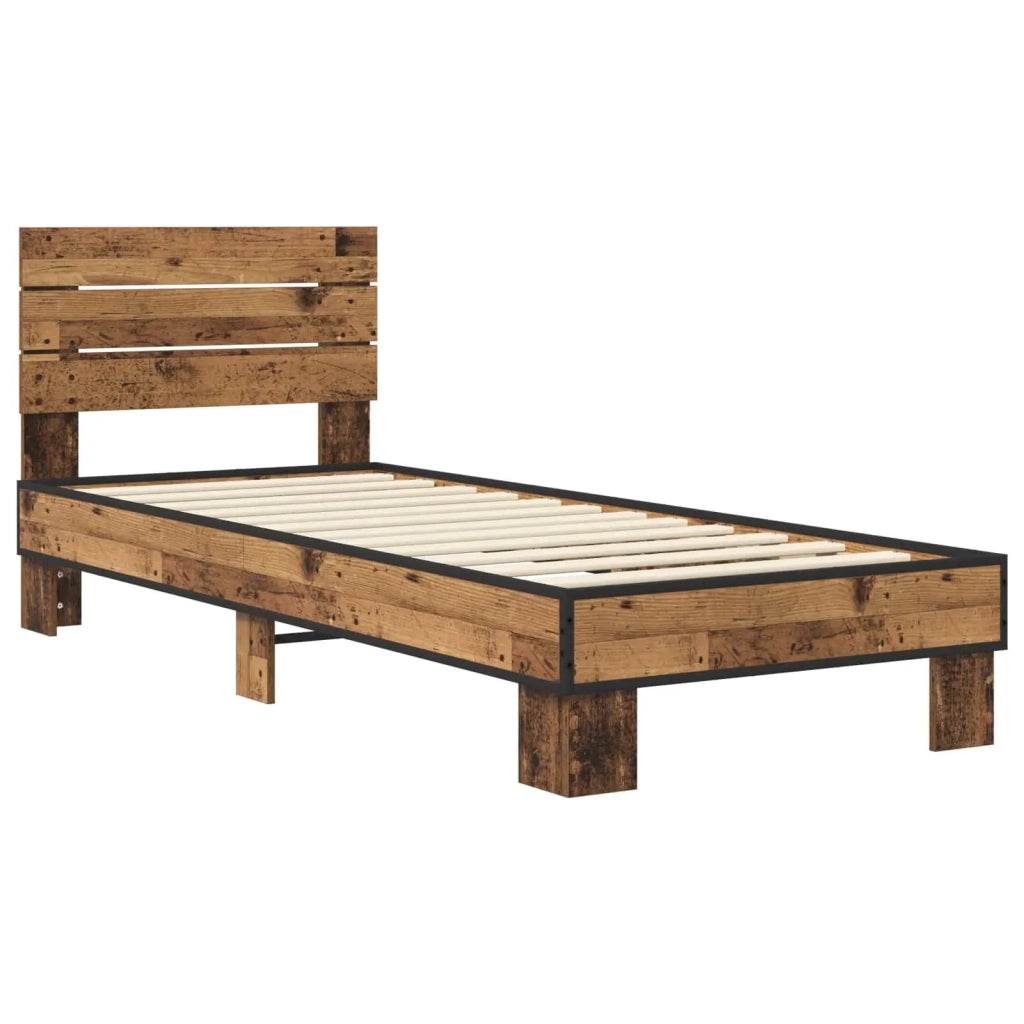 Struttura letto con testata Legno antico 80 x 200 cm 8009091