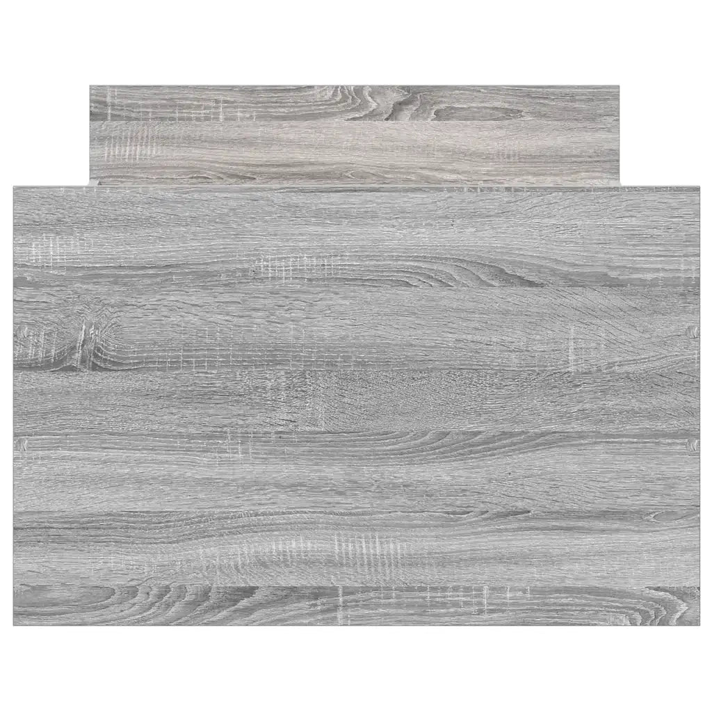 Giroletto con Testiera e Pediera-Struttura Letto Grigio Sonoma 90x200 cm