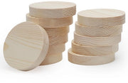 Cerchi in legno per progetti di fai da te - 10 x 2 cm - 12 pezzi - Superficie liscia