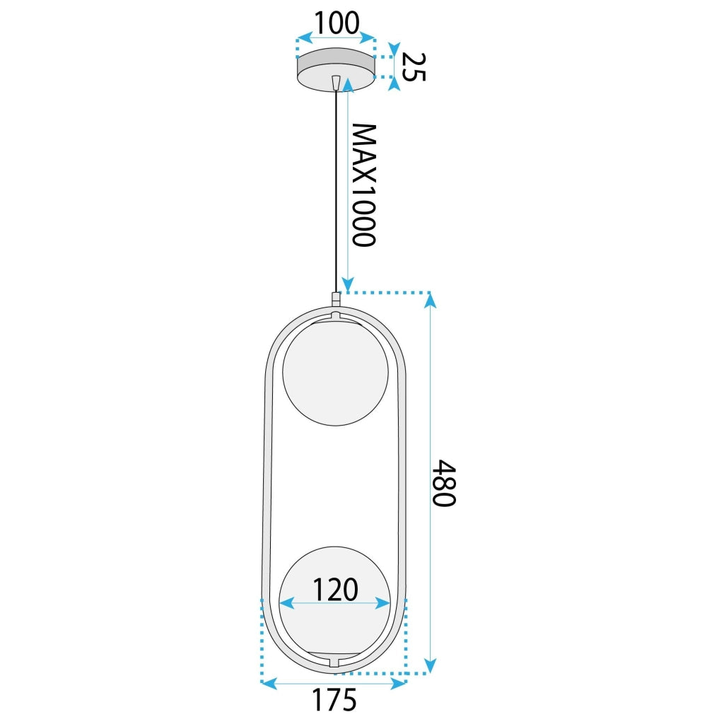 Lampada G134-2cp Gold