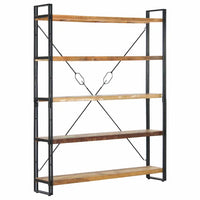 Libreria a 5 Ripiani 140x30x180 cm in Massello di Recupero cod mxl 33757