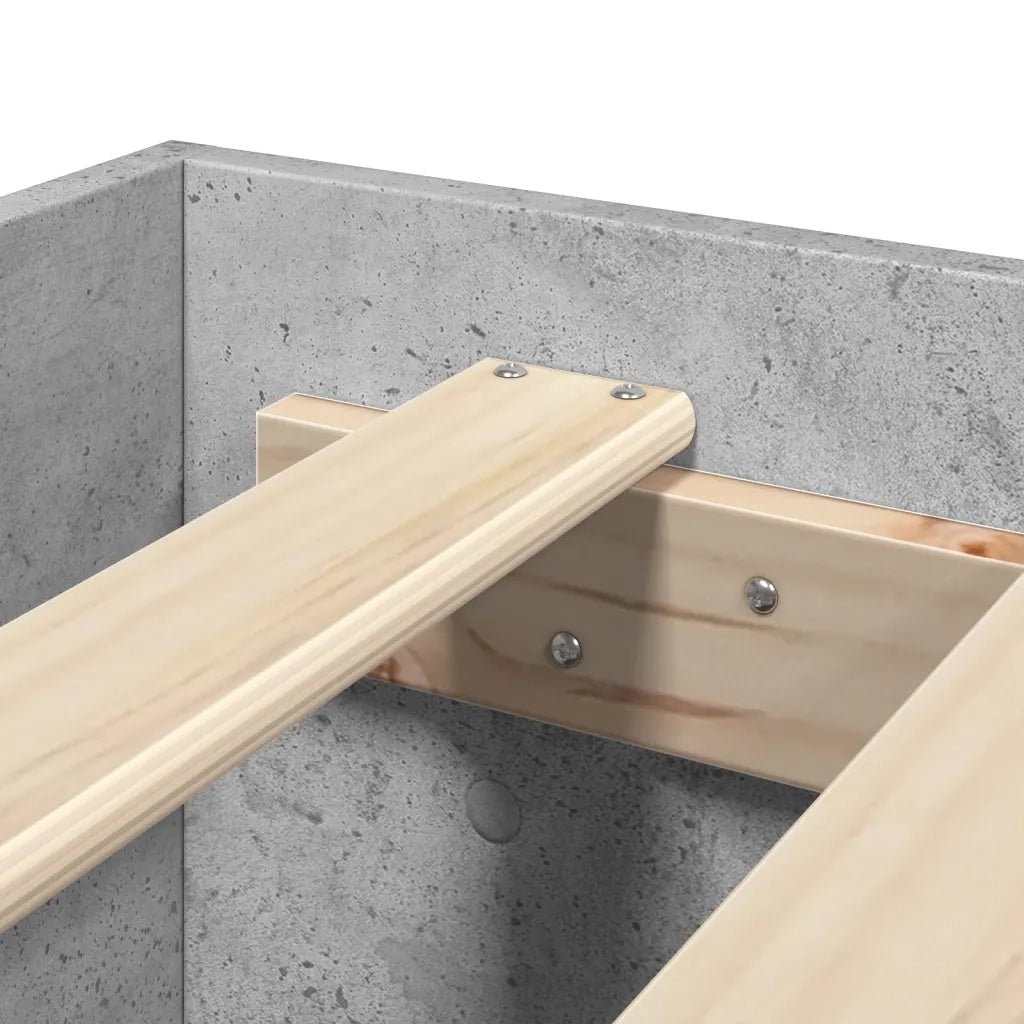 vidaXL Giroletto Grigio Cemento 200x200 cm in Legno Multistrato