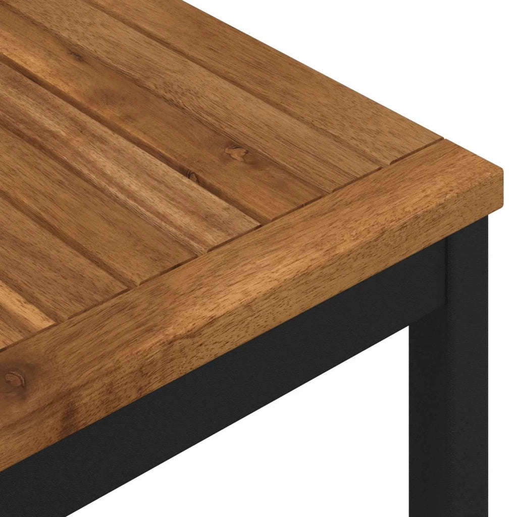 Tavolo da cena da giardino Naturale e Nero 196 x 100,5 x 75 cm 3394419
