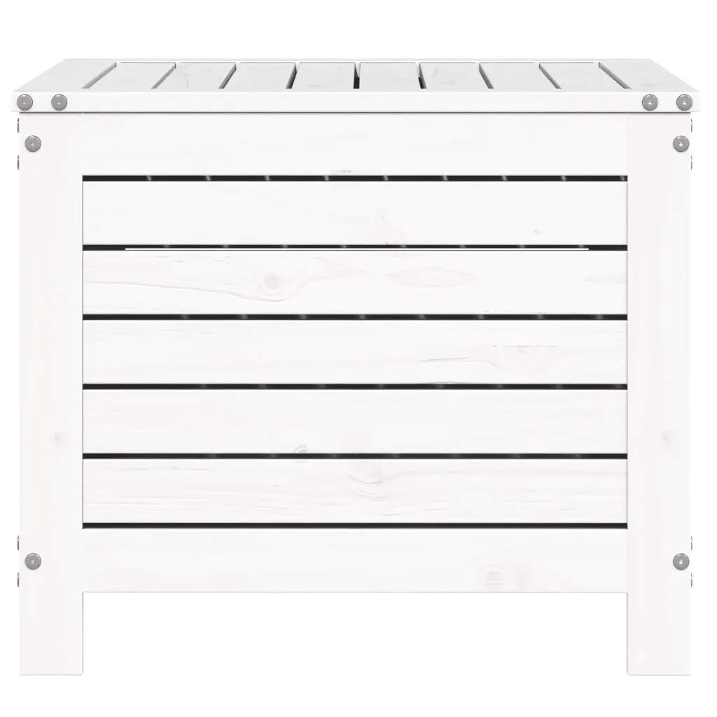 Poggiapiedi Giardino Bianco 62x63,5x53,5 cm Legno Massello Pino 844904