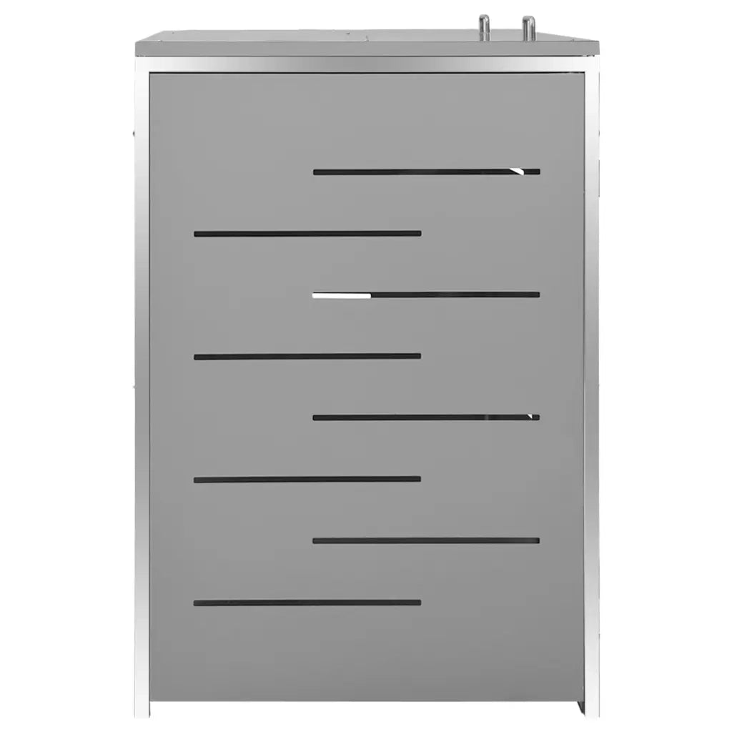 Copribidone per Spazzatura Singolo 69x77,5x112,5cm Acciaio Inox 149559