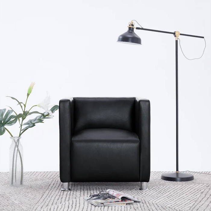 Poltrona a Pozzetto Nera in Similpelle cod mxl 64578