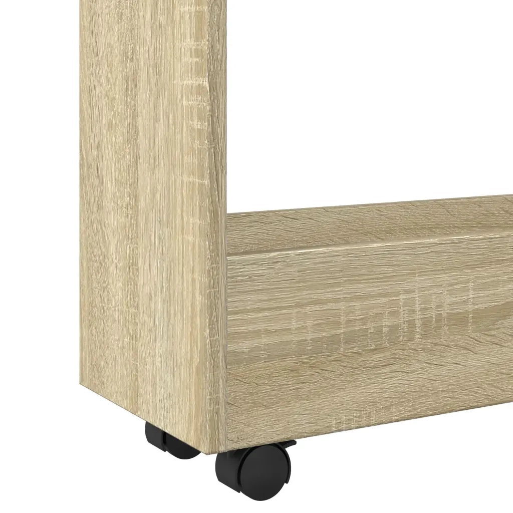 Carrello Stretto a 3 Livelli Rovere Sonoma in Truciolato 855252