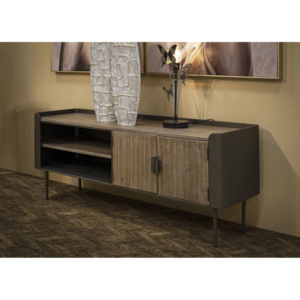 Mobile Porta TV VKH229, Marrone, Legno, 150x42x58 cm