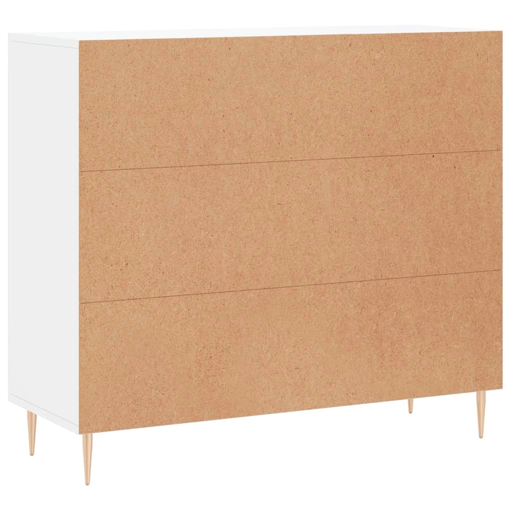 Buffet credenza cassettiera armadio mobile contenitore organizer per cucina soggiorno salotto 90 x 34 x 80 cm legno ingegnerizzato bianco 02_0030532