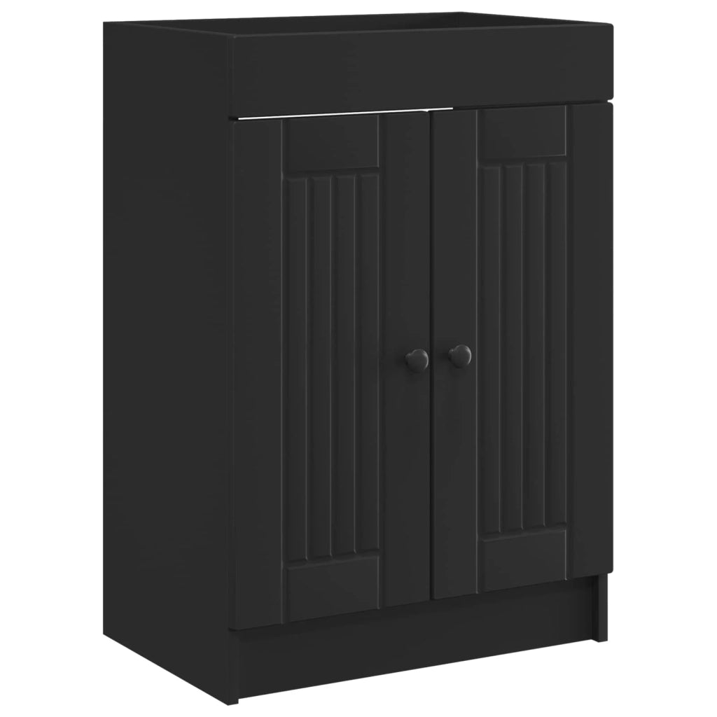 Mobiletto da bagno sotto il lavello Nero 56 x 37,5 x 81 cm