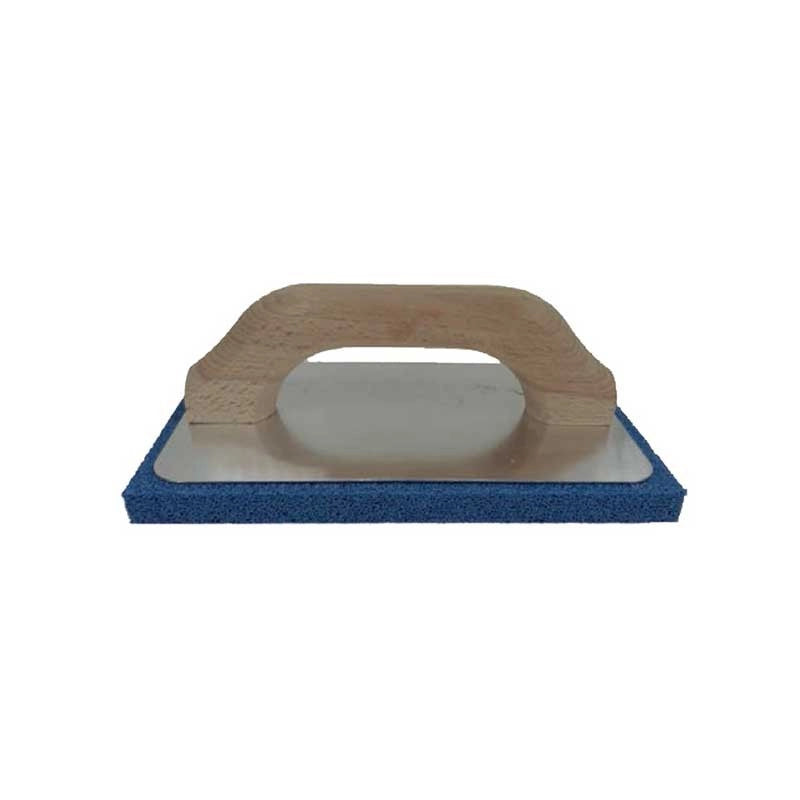 Frattone con base in alluminio e manico in legno con spugna cm 14x22 : Colore - Blu