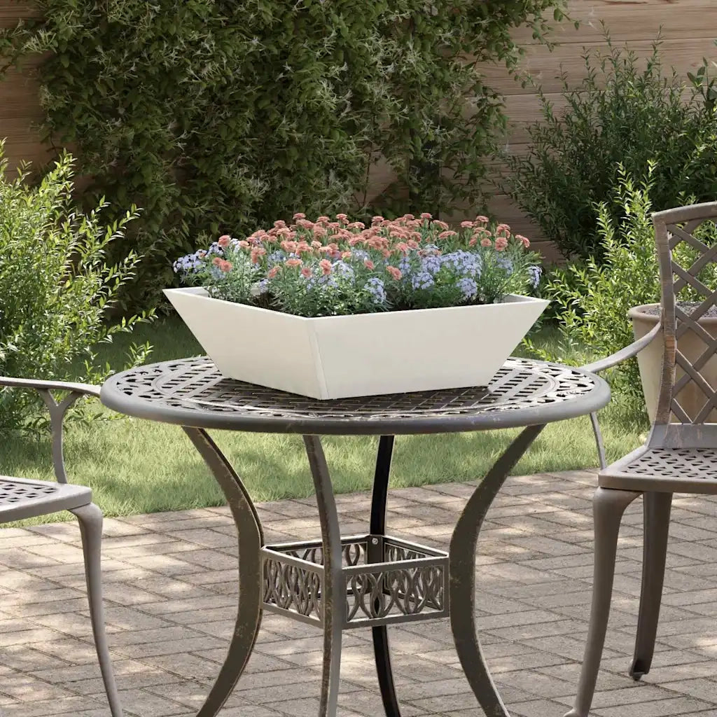 Fioriere | Cassetta per fiori | Vaso da giardino Bianco 50 x 50 x 15 cm