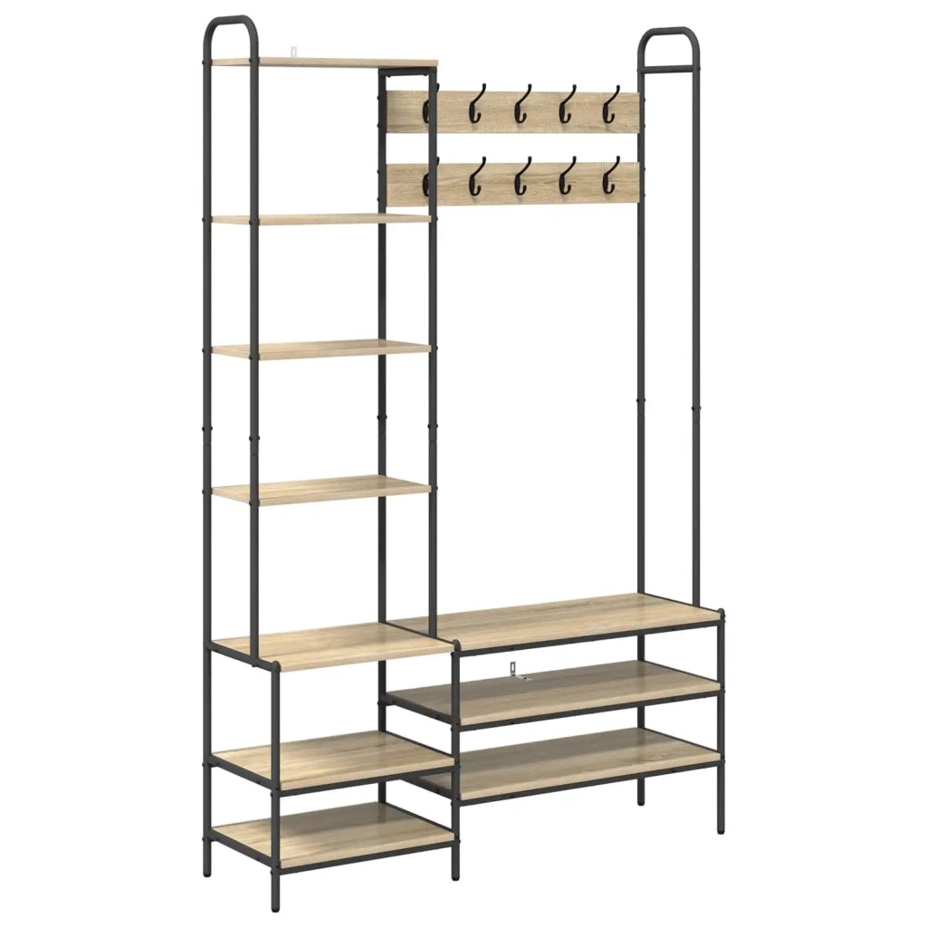 Appendiabiti con panca per scarpe Rovere Sonoma 8012039