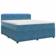 Letto box spring con materasso Blu 140 x 190 cm Velluto 3453141
