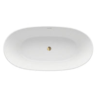 Vasca Da Bagno Freestanding In Acrilico Roma 170 Copritappo nero