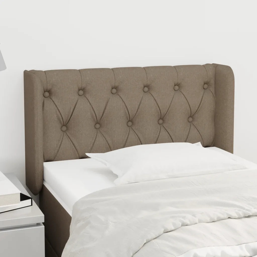 Testiera | Testata ad Orecchio Tortora 83x16x78/88 cm in Tessuto