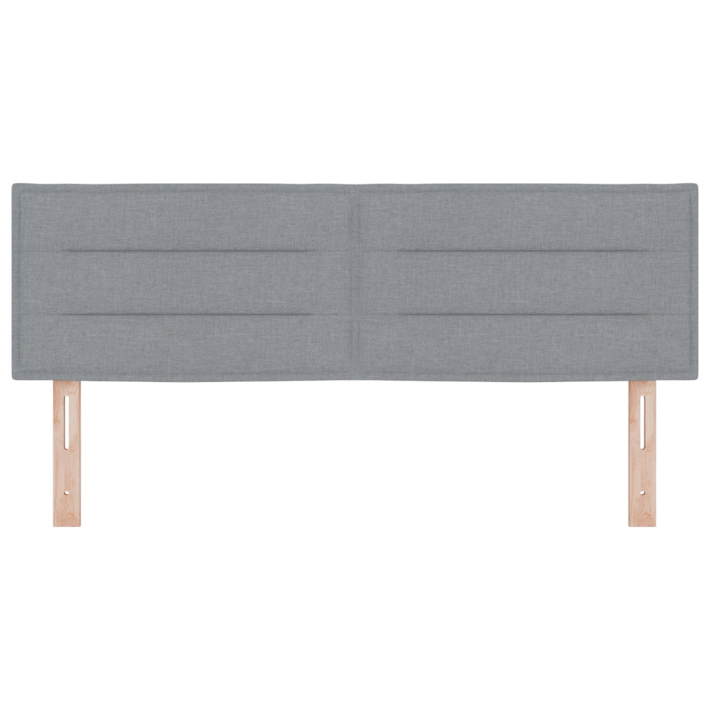 Testiera LED Design Linee Grigio Chiaro 80 cm Tessuto