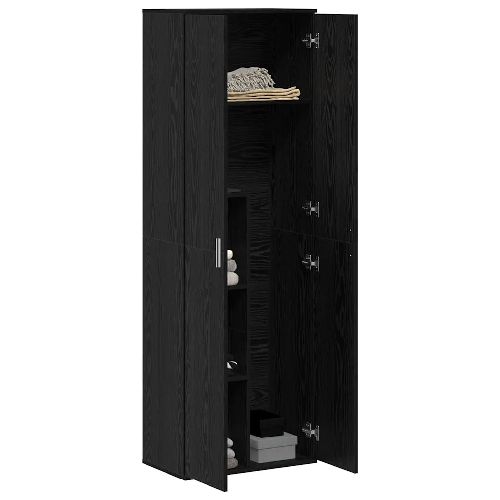 Alto mobile Rovere nero 60 x 35 x 180 cm Legno multistrato 3365569