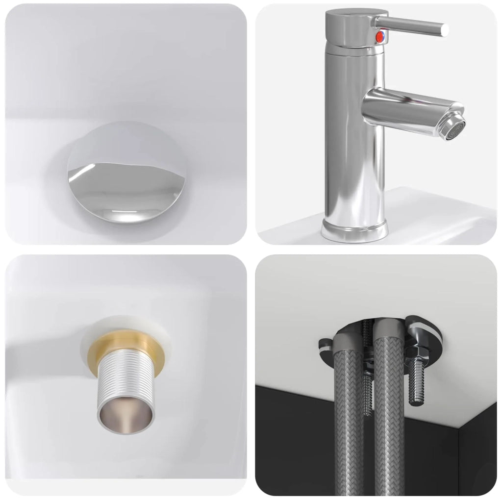 Set di mobili per il bagno 2 pz Nero Legno ingegnerizzato 3404045