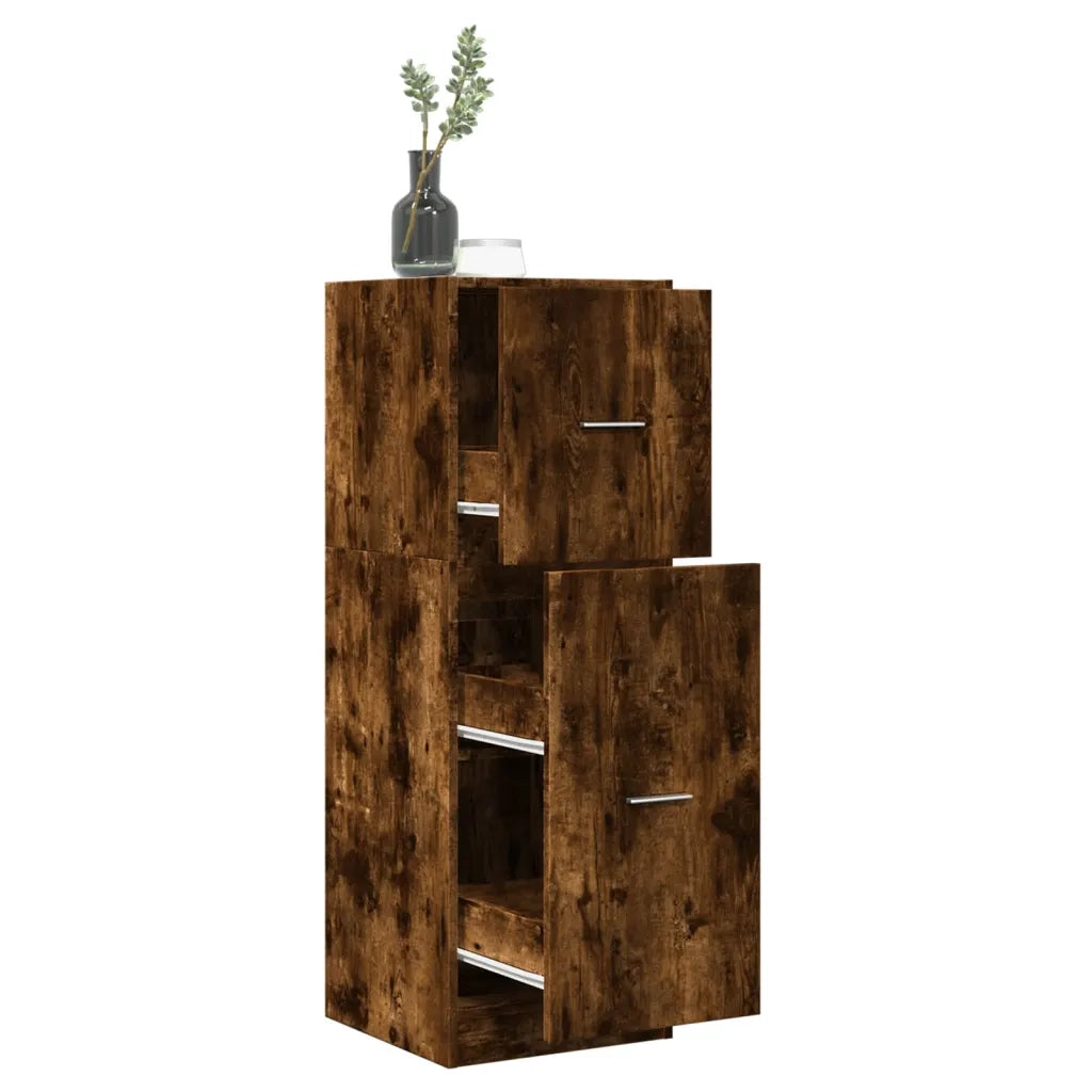 Armadietto da Farmacia Rovere Fumo 40x41x118 cm in Truciolato 855200