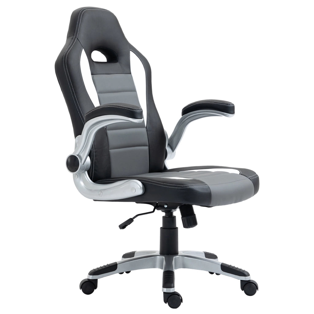 Sedia da ufficio regolabile con braccioli ¨C Zephmum ¨C Grigio 65x69x112-122 cm