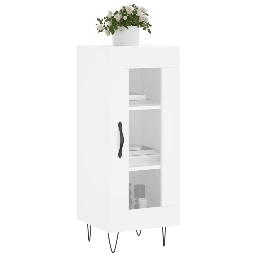 Credenza | Madia | Buffet da pranzo | Armadio da pranzo Bianca 34,5x34x90 cm in Legno Multistrato