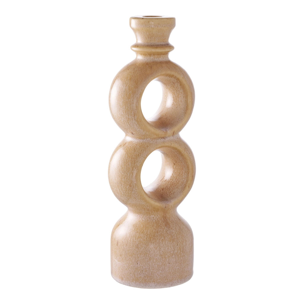 Portacandela Mary, Marrone, Ceramica, 9,5x10,7x30,5 cm
