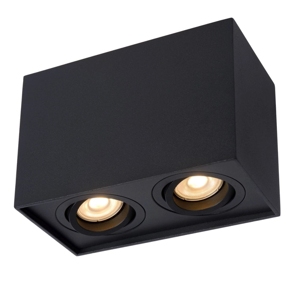 Faretto da soffitto Lucide Tube doppio GU10 2x42W nero