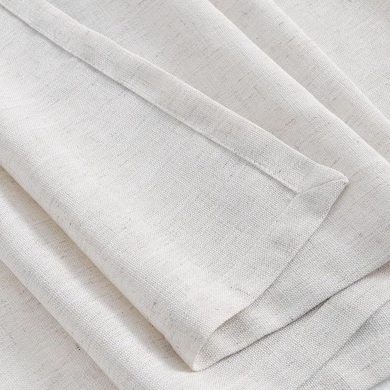 Tavolo di Lino da Cucina 230cm Lungo - Lavabile in Macchina - Stile Rustico - Per Cene Vacanze Feste - Uso Quotidiano