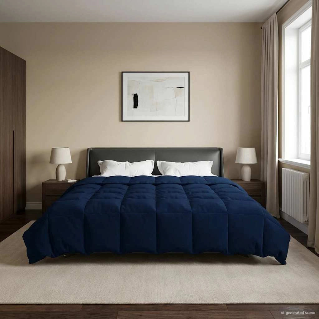 Duvet Invernale 240 x 260 cm Inverno Blu Scuro Traspirante 42026144