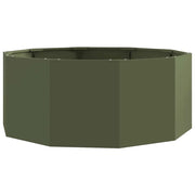 Fioriera | Cassetta per fiori | Vaso Verde oliva 90 x 90 x 35 cm Acciaio