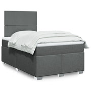 Giroletto a Molle con Materasso Grigio Scuro 120x200 cm Tessuto 3290449