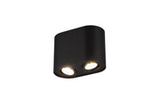 Plafoniera da Interno  GU10 in Metallo Nero Opaco