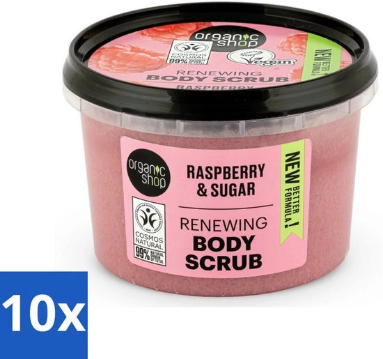 Scrub corpo con albicocche organiche e zucchero - 250 ml - Confezione in bulk - 10 pezzi