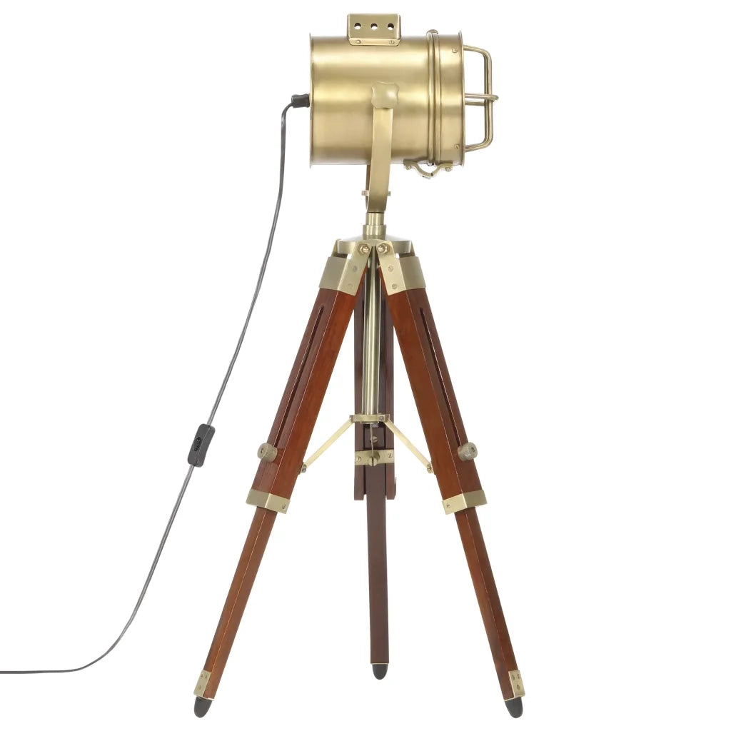 Lampada a Treppiede a Pavimento Legno Massello di Mango 69 cm cod mxl 75352