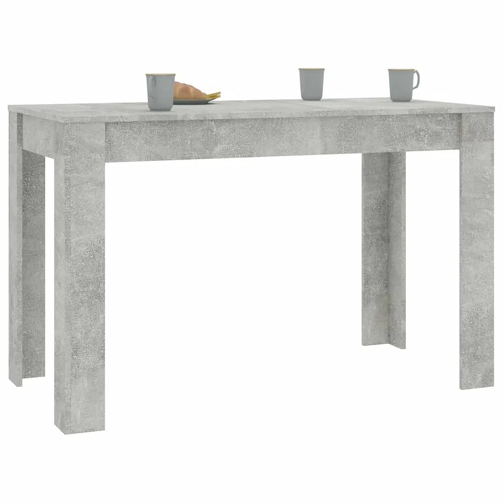 Tavolo da Pranzo | Tavolo da cucina Grigio Cemento 120x60x76 cm Legno Multistrato
