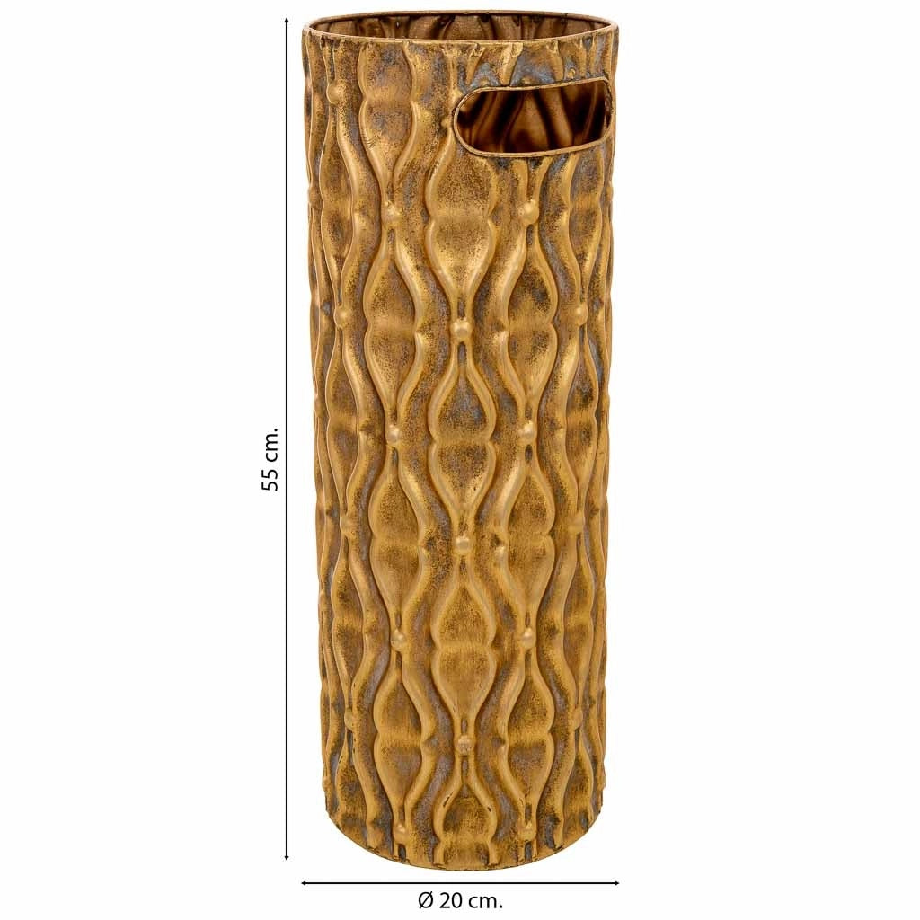 Portaombrelli metallo dorato 20x20x55h cm