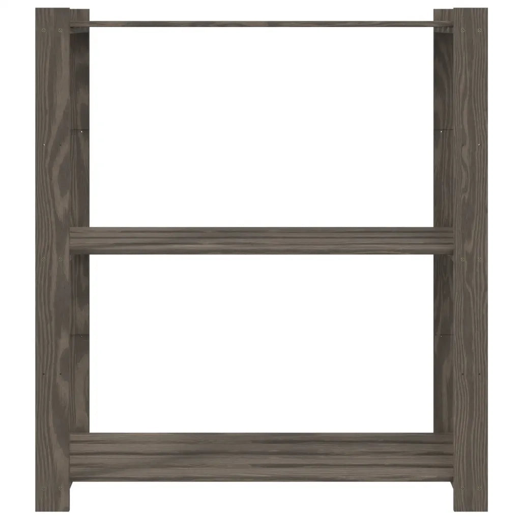 Scaffale a 3 Livelli Grigio 80x38x90 cm in Legno di Pinocod mxl 107864