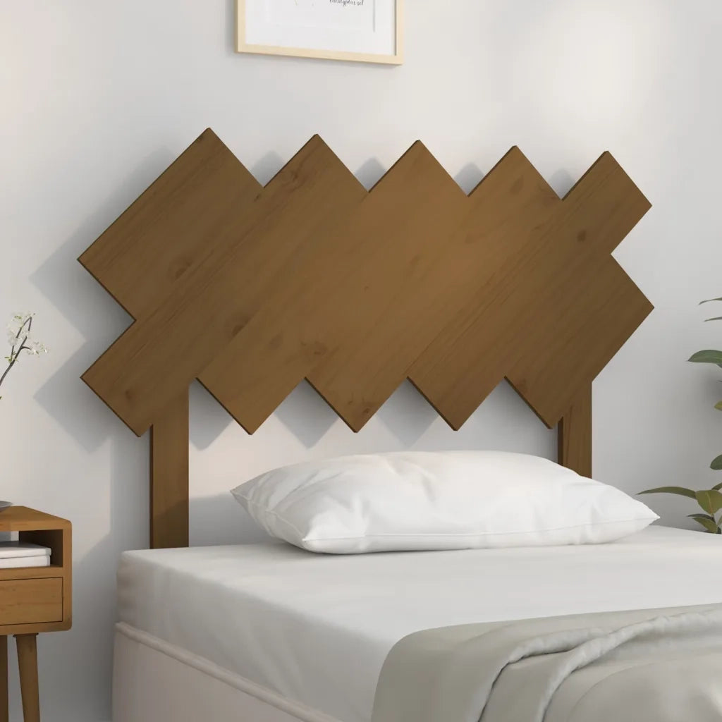 Testiera per Letto Ambra 104x3x80,5cm in Legno Massello di Pino 819208