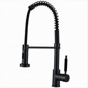 Trade Shop - Miscelatore Rubinetto Con Doccetta Lavello Canna Alta Isola Per Cucina Nero 87467 -
