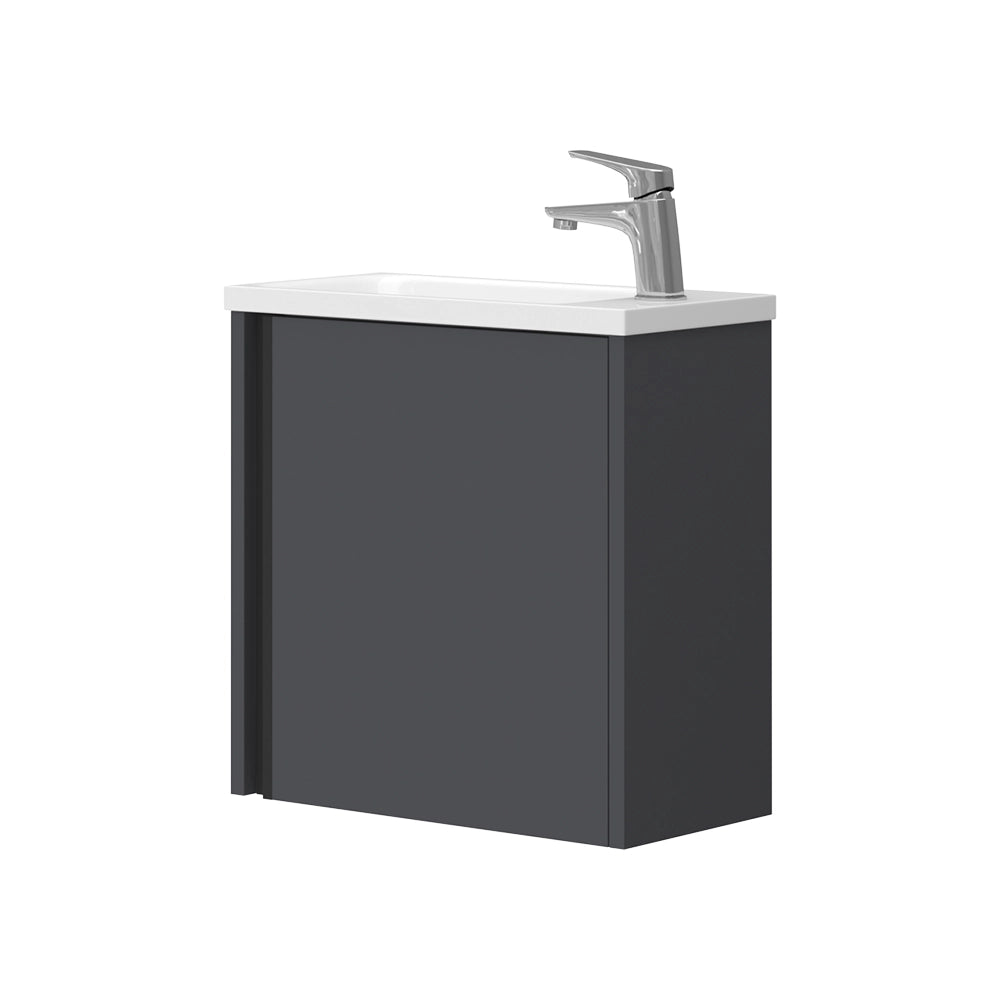 Set di mobili da bagno Kleo Antracite 2 pezzi Vicco