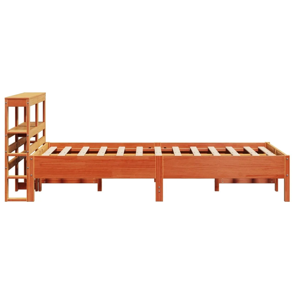 Letto senza Materasso-Struttura Letto Marrone Cera 100x200 cm in Legno di Pino 735115